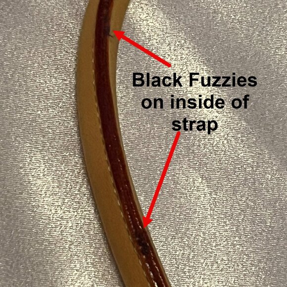 Dooney & Bourke Signature Buckle Satchel – Grey/White with Natural Trim - Picture 15 of 16